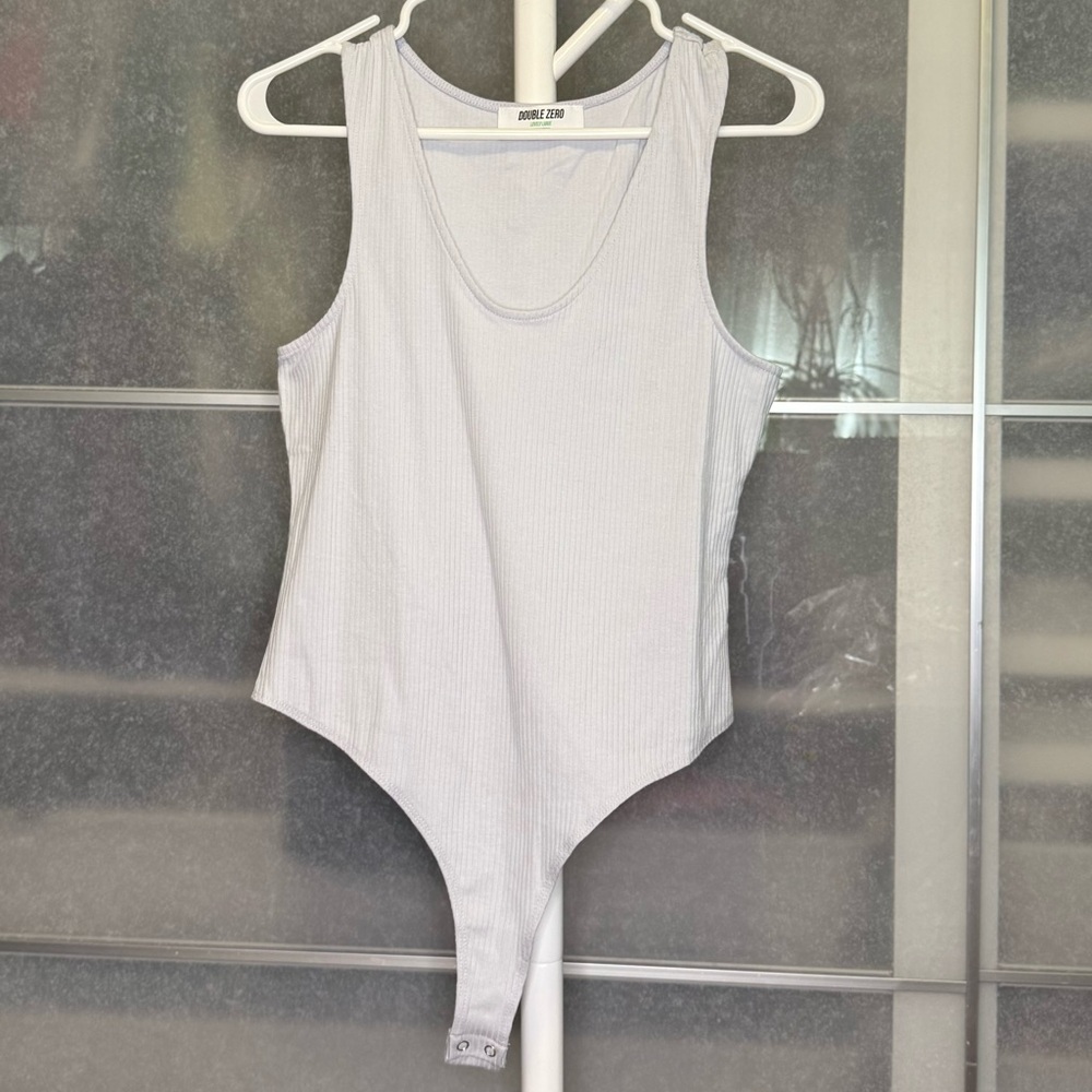 Double Zero White Ribbed Bodysuit